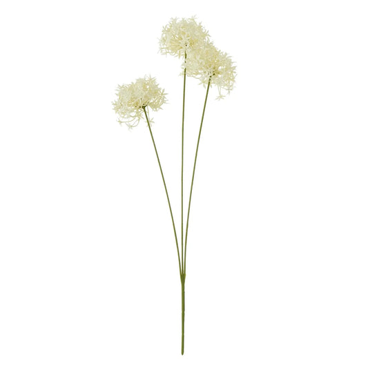 Three Head Cream Allium Spray Makur Interior