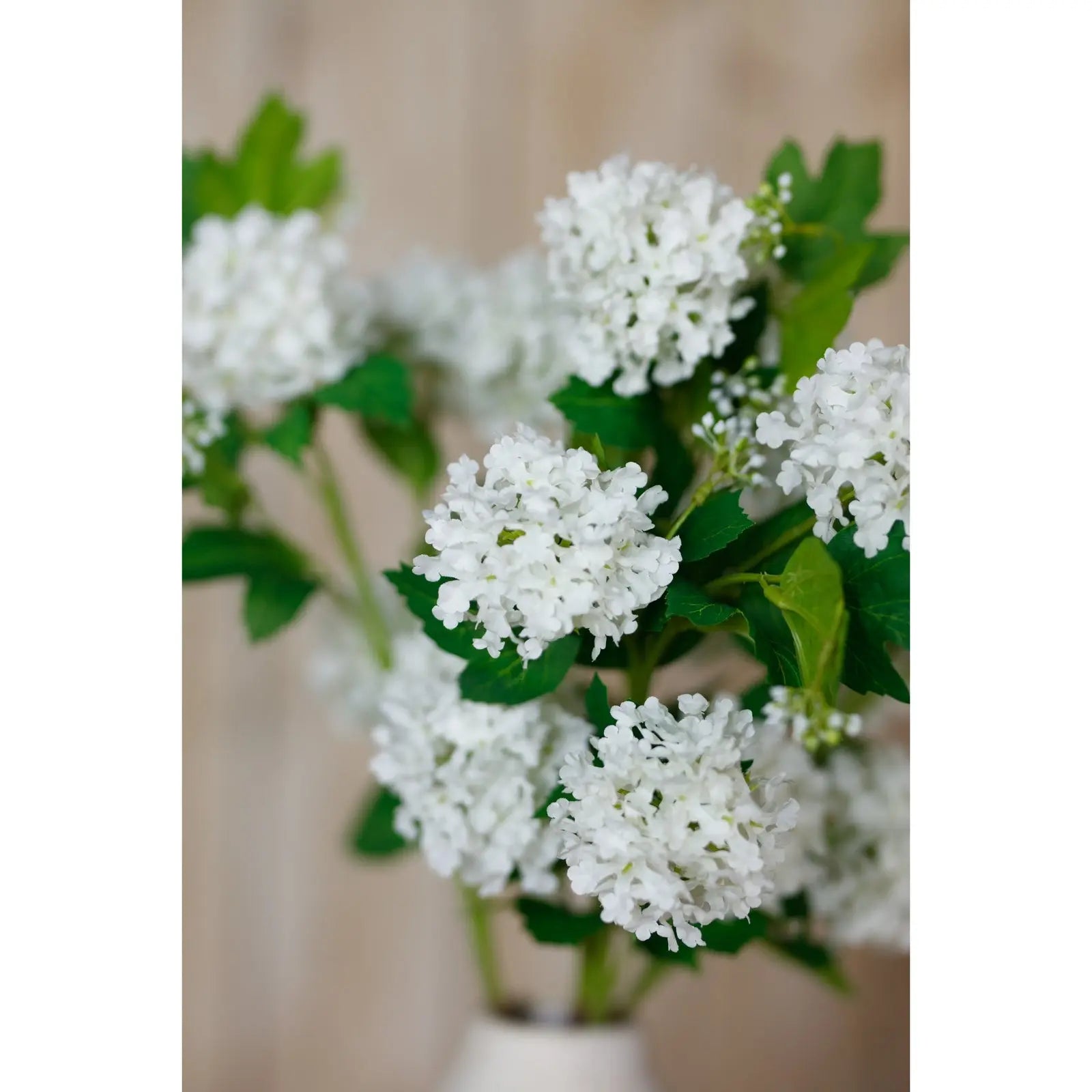 Cream Snowball Viburnum Spray Makur Interior