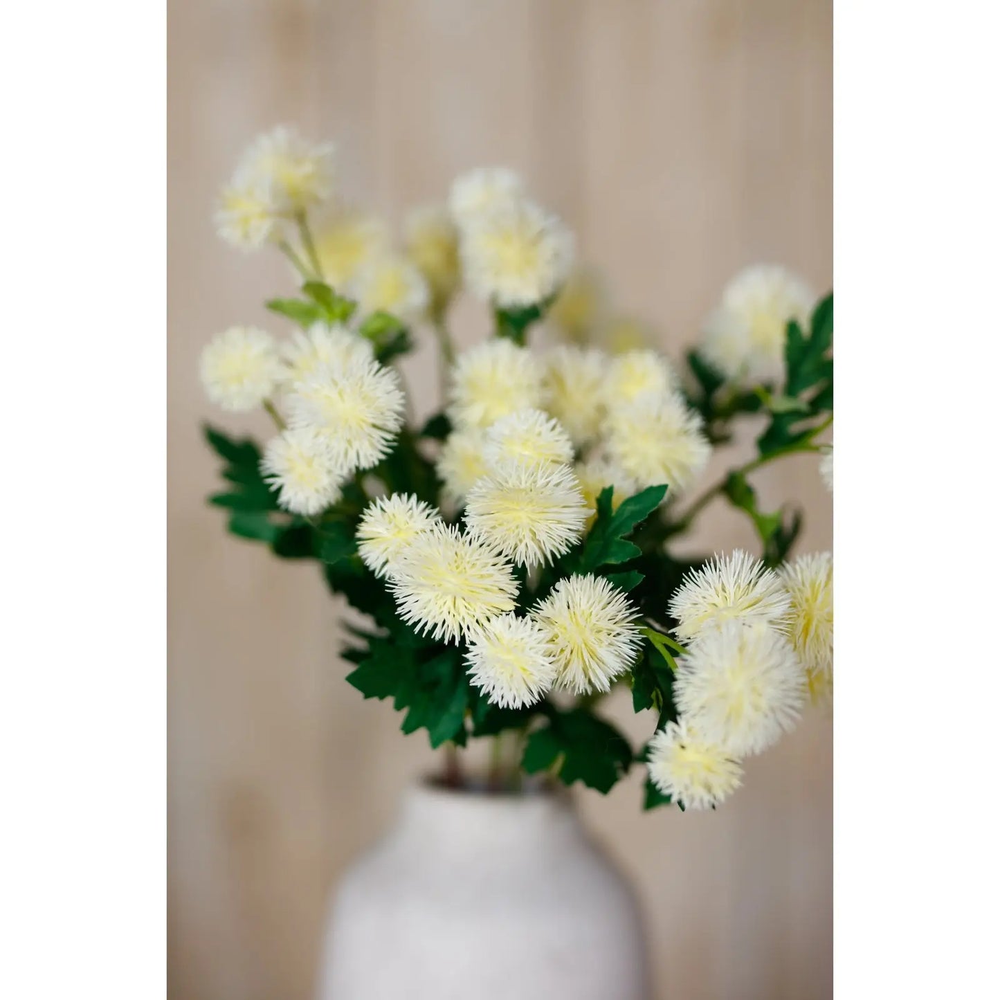 Cream Globe Thistle Spray Makur Interior