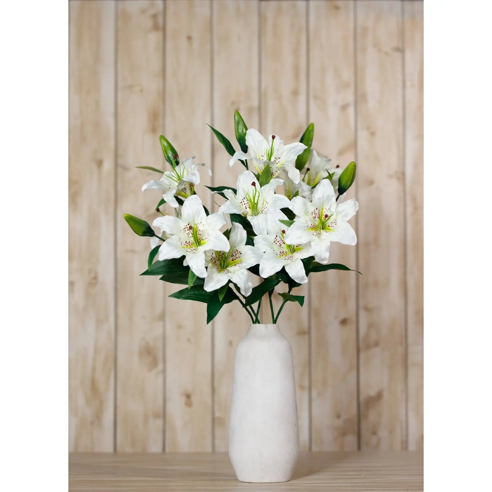 White Madonna Lily Spray Makur Interior