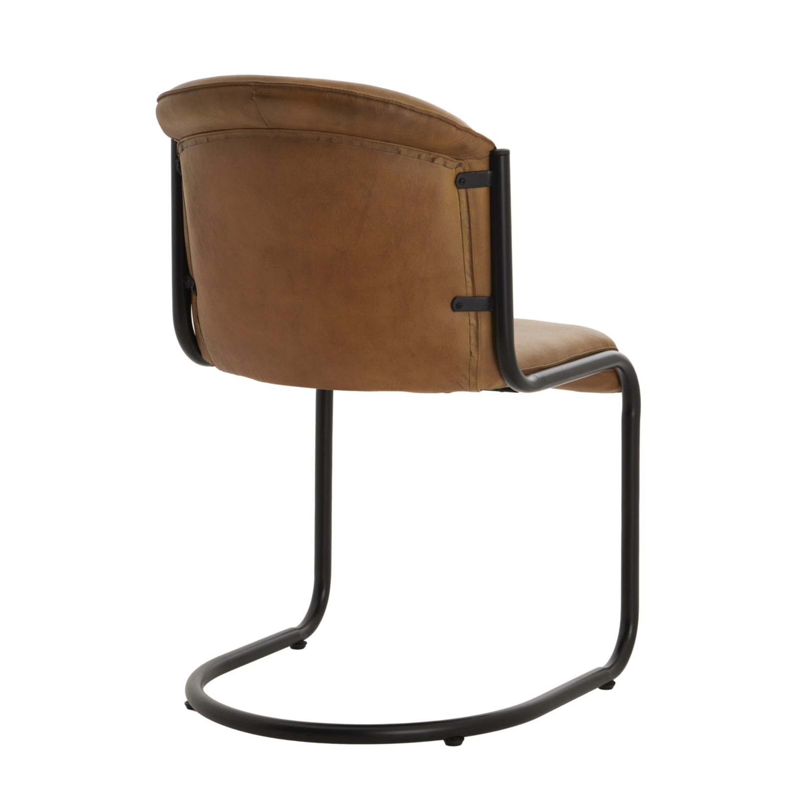 Billy Leather Curved Dining Chair Makur Interior