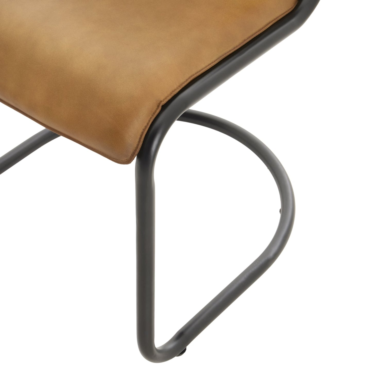 Billy Leather Curved Dining Chair Makur Interior