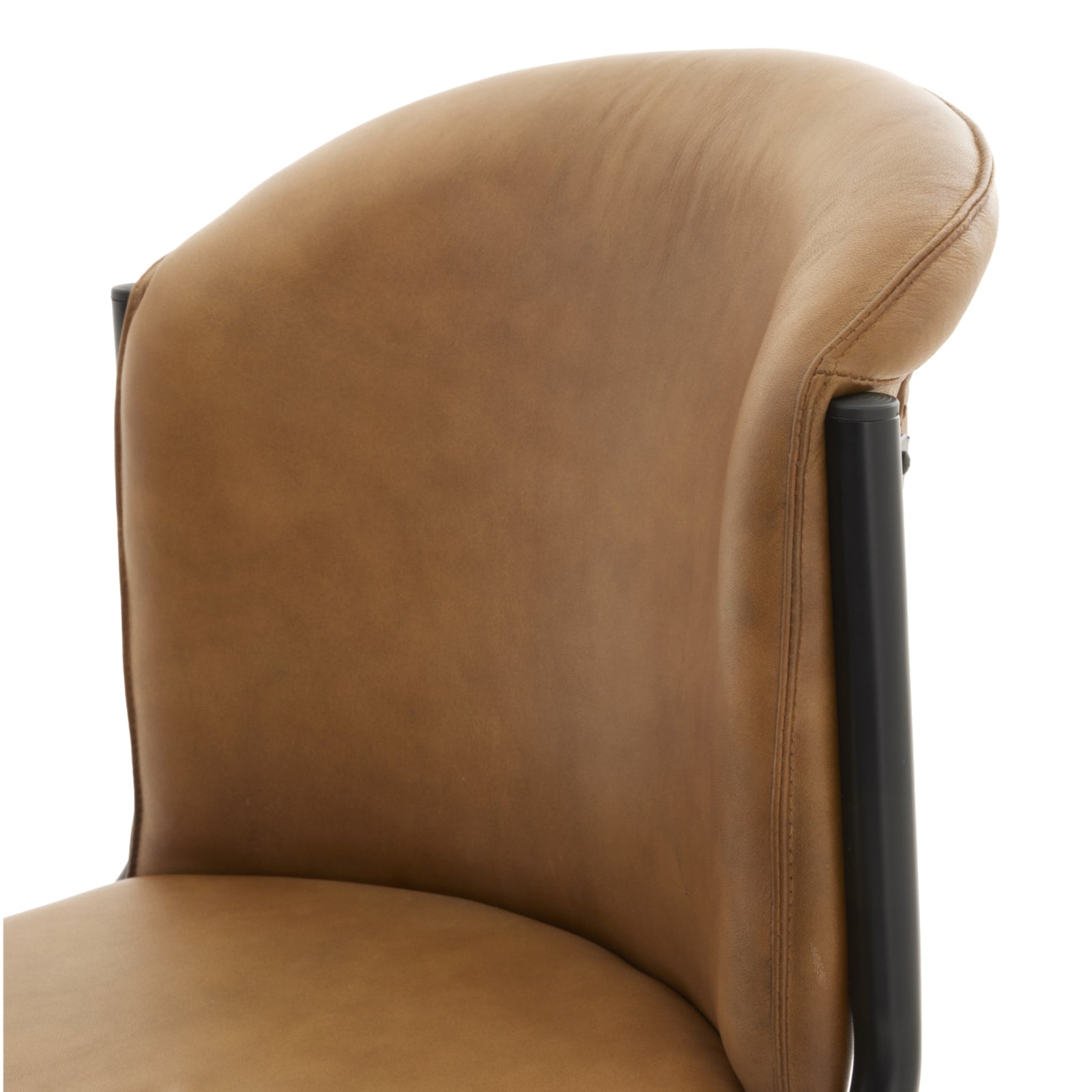 Billy Leather Curved Dining Chair Makur Interior