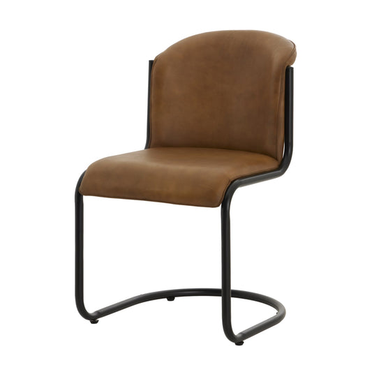 Billy Leather Curved Dining Chair Makur Interior