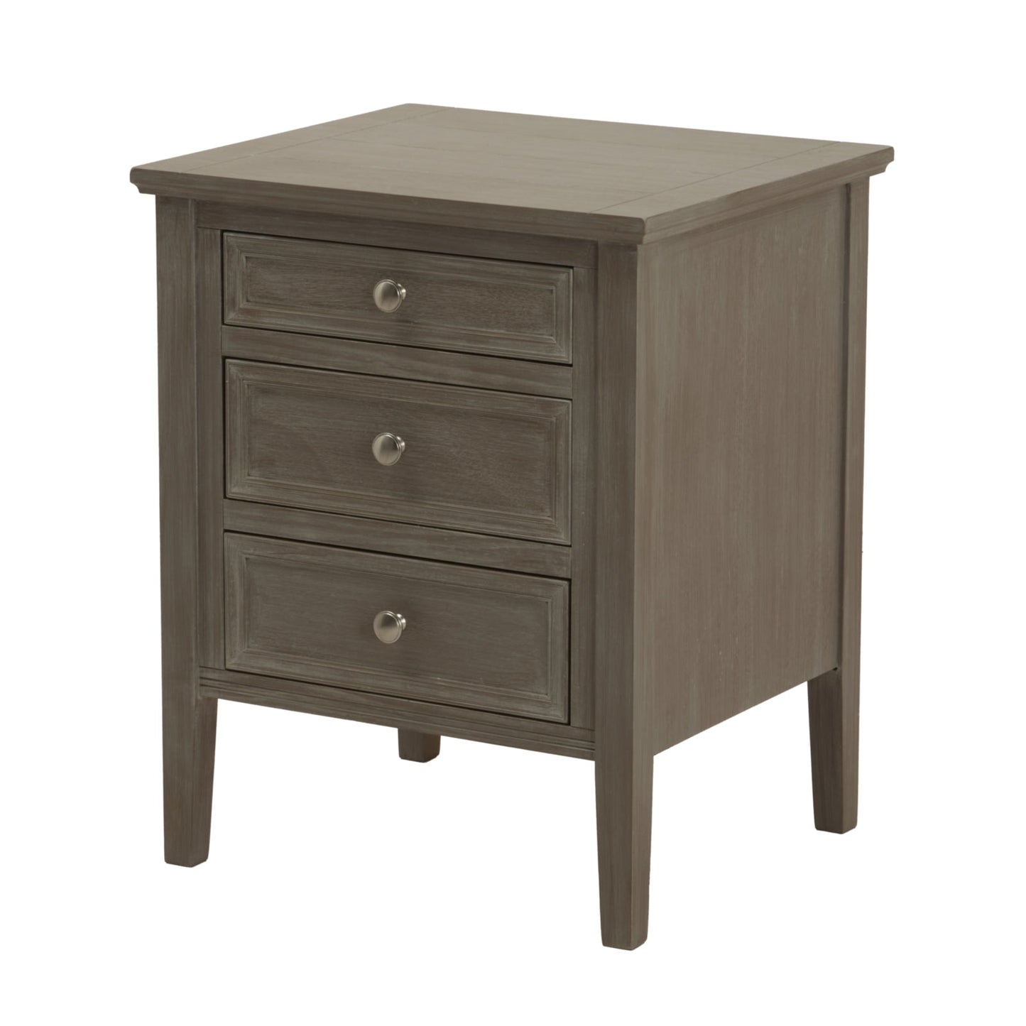 The Serene Collection Three Drawer Bedside Table Makur Interior