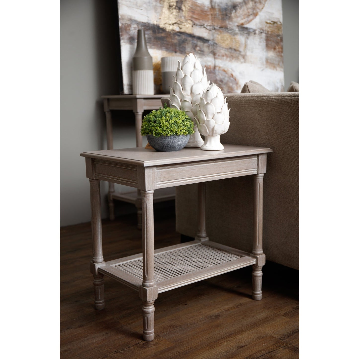 The Serene Rattan Collection Side Table Makur Interior