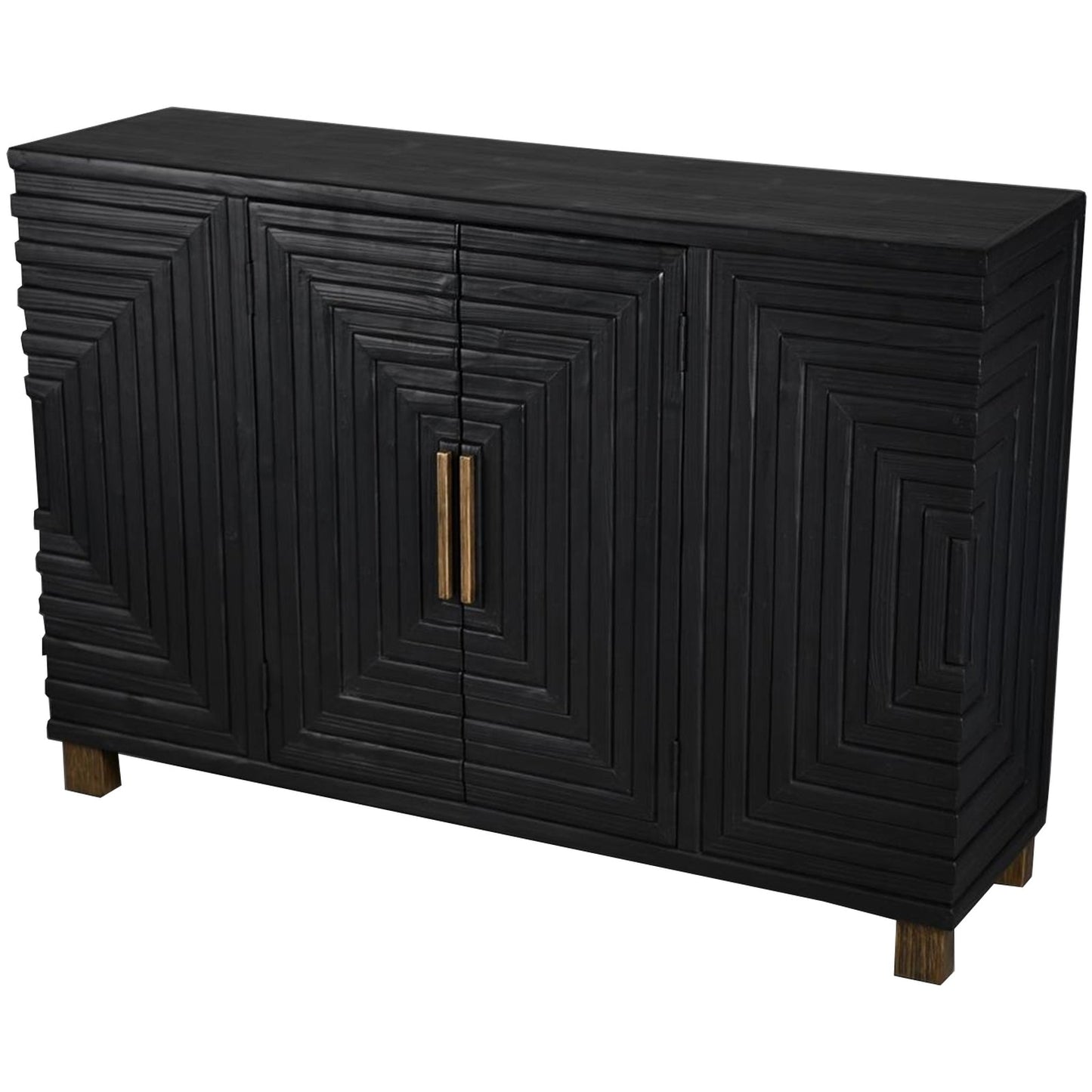 Lennox Black 2 Door Sideboard Makur Interior