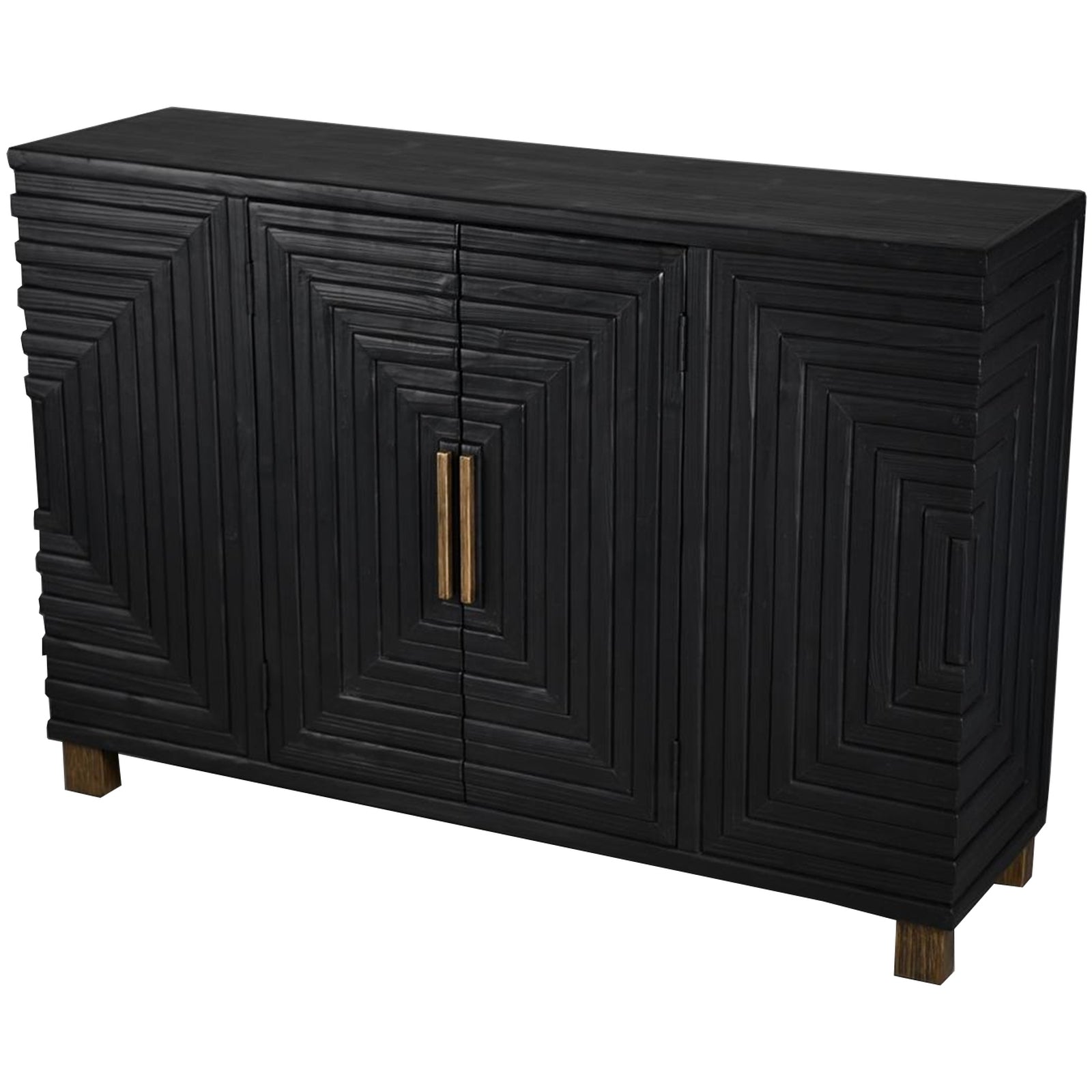 Lennox Black 2 Door Sideboard Makur Interior