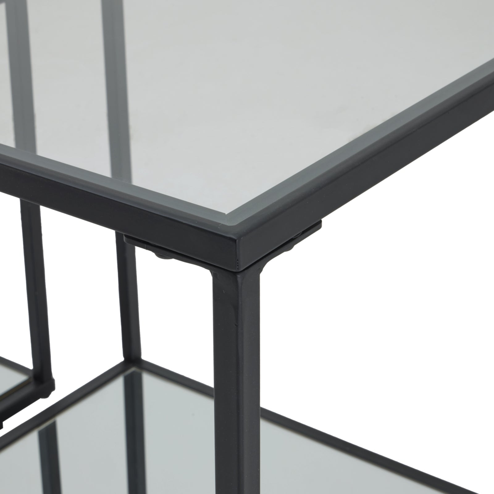 Lennox Black Framed Set Of 2 Side Tables Makur Interior