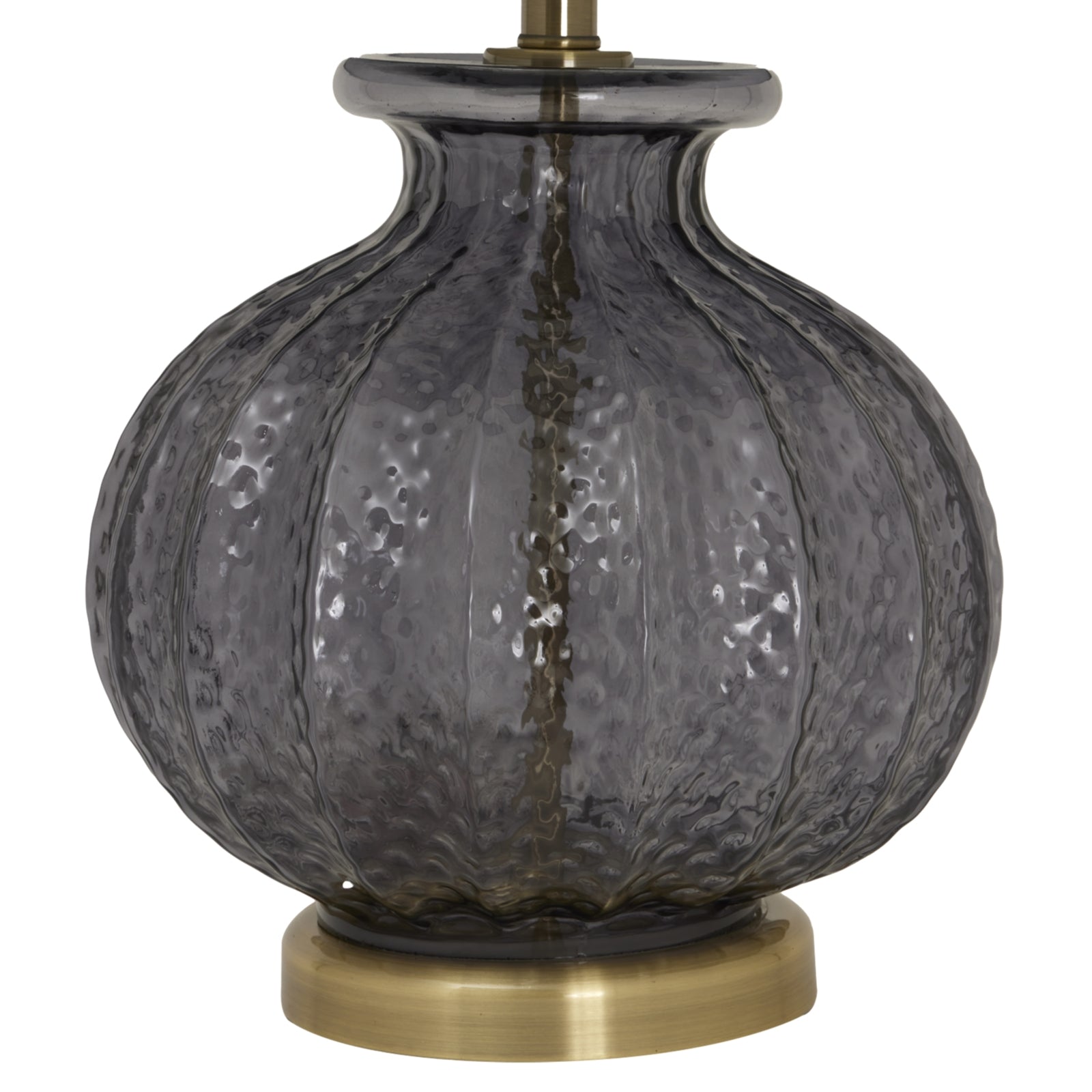 Luxton Glass Fluted Lamp With Black Velvet Shade Makur Interior