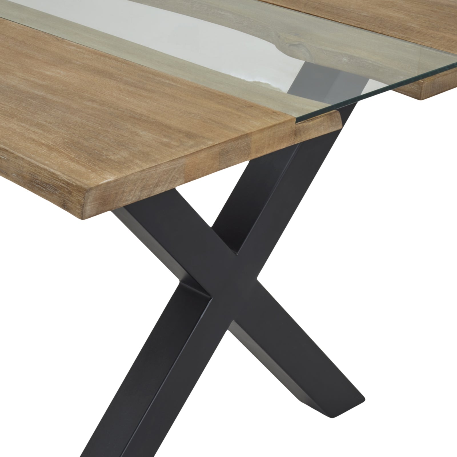 Live Edge Collection Light Acacia River Dining Table Makur Interior