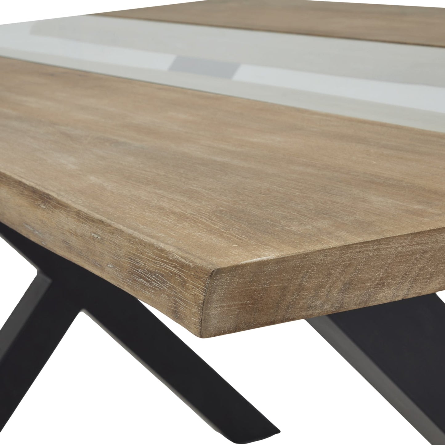 Live Edge Collection Light Acacia River Dining Table Makur Interior