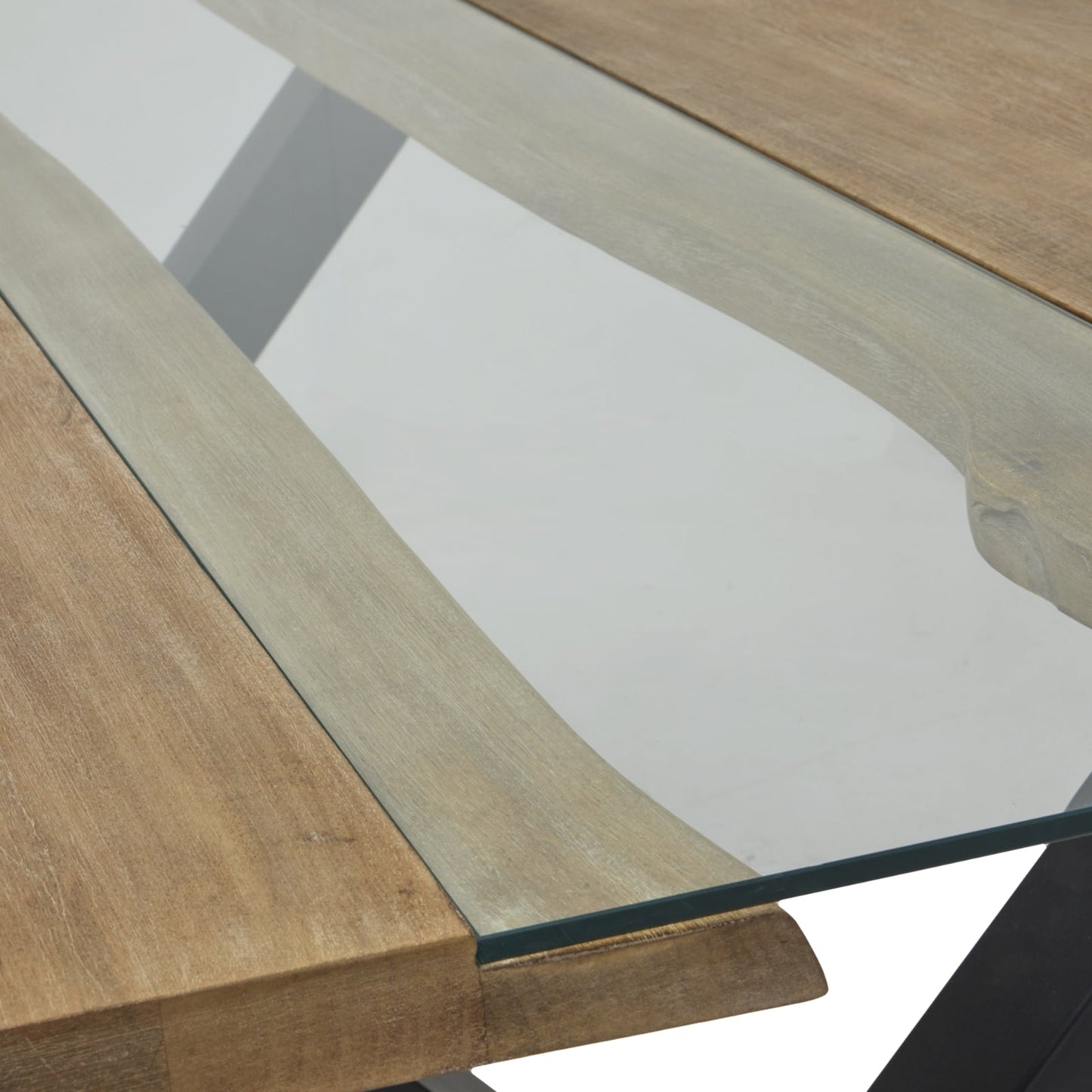 Live Edge Collection Light Acacia River Dining Table Makur Interior