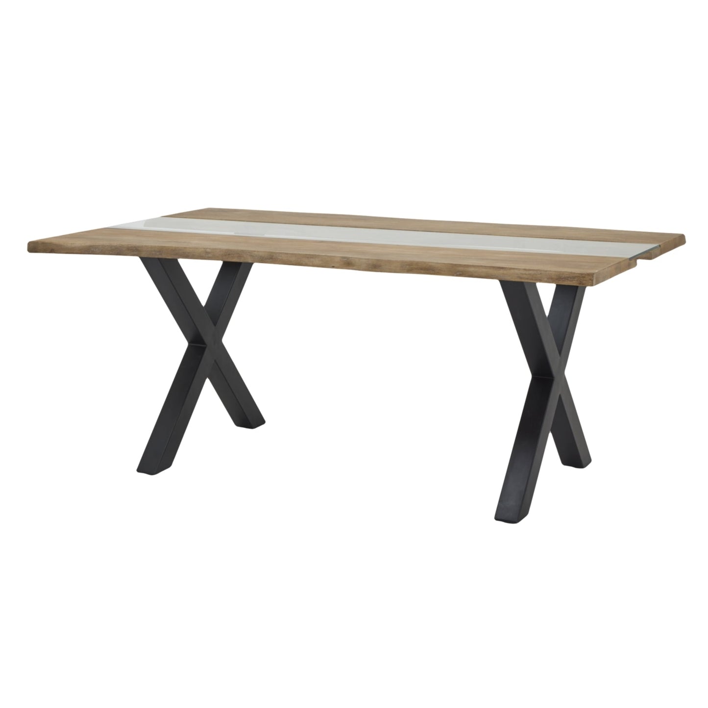 Live Edge Collection Light Acacia River Dining Table Makur Interior