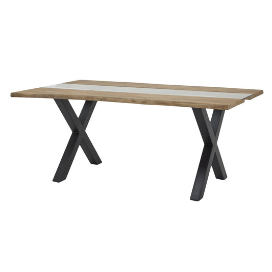 Live Edge Collection Light Acacia River Dining Table Makur Interior