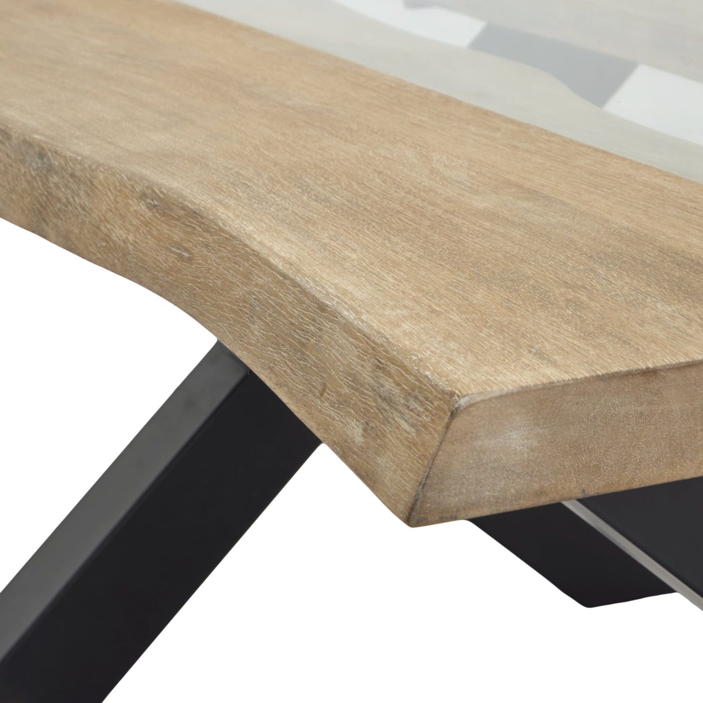 Live Edge Coffee Table - Collection Light Acacia River Makur Interior