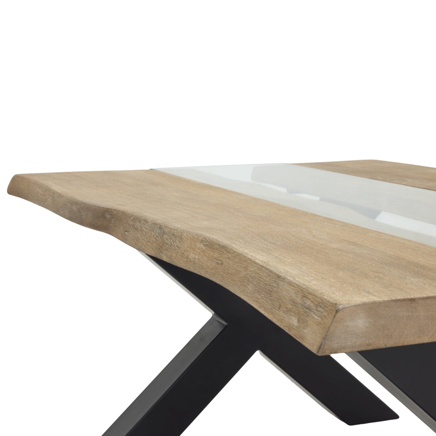 Live Edge Coffee Table - Collection Light Acacia River Makur Interior