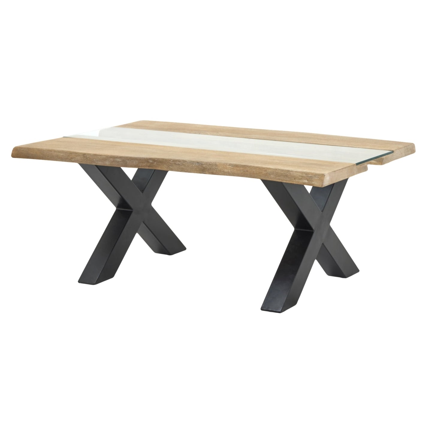 Live Edge Coffee Table - Collection Light Acacia River Makur Interior