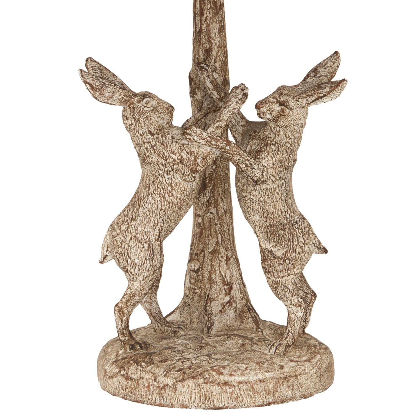 Stonewashed Marching Hares Lamp With Linen Shade Makur Interior