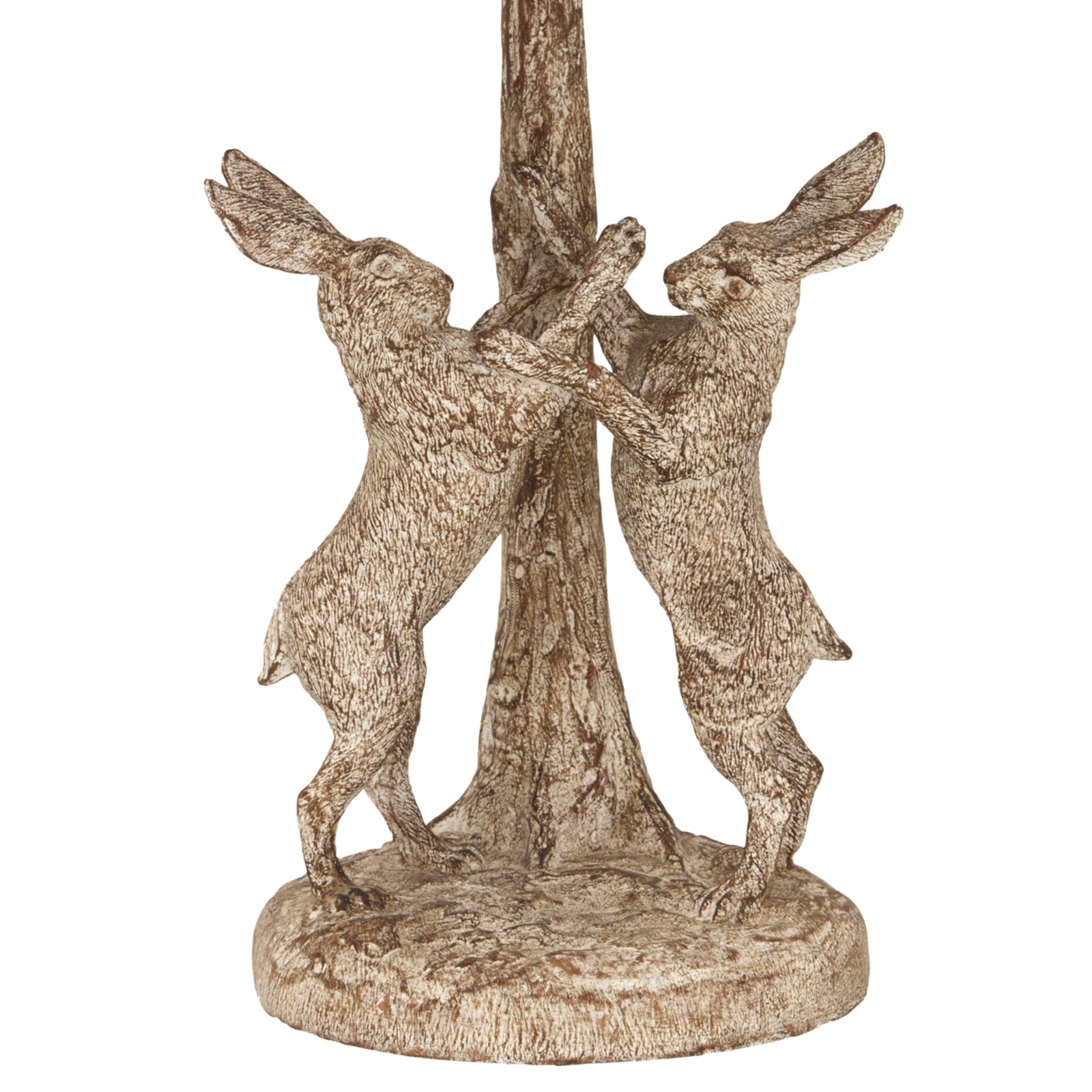 Stonewashed Marching Hares Lamp With Linen Shade Makur Interior