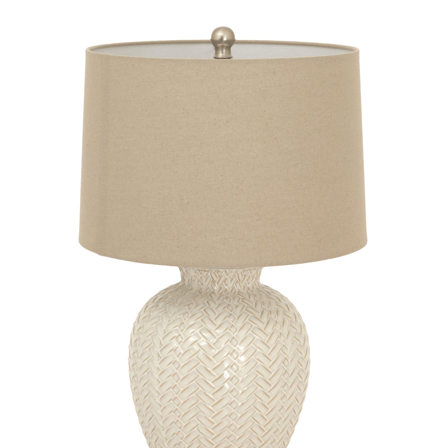 Twill Weave Ceramic Table Lamp With Linen Shade Makur Interior