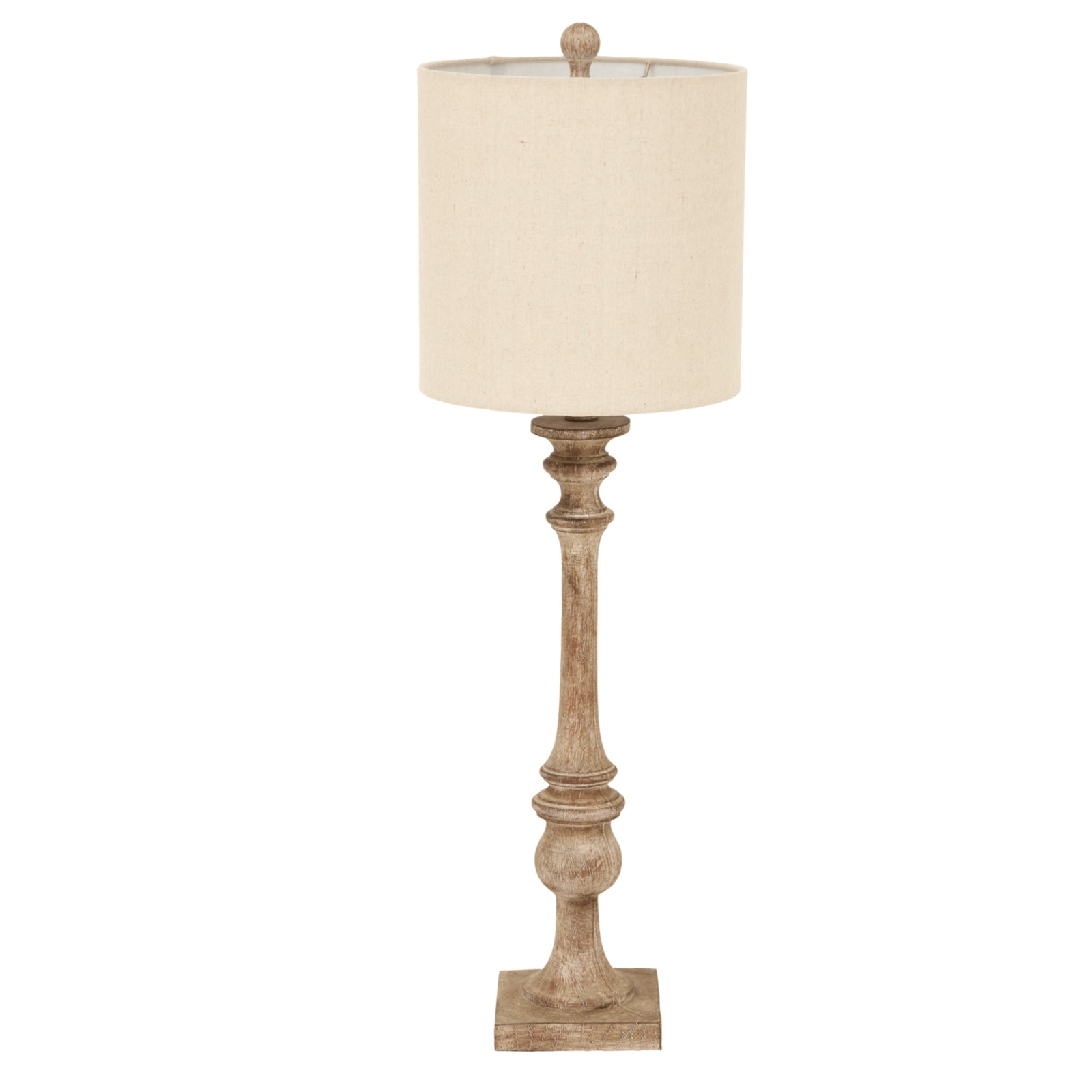 Pallido Candlestick Table Lamp With Linen Shade Makur Interior