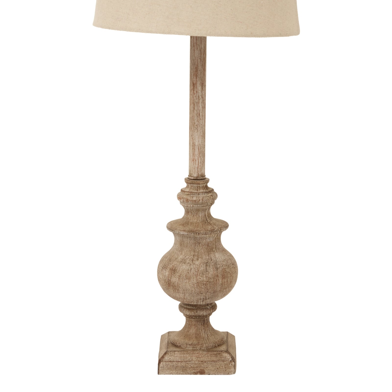Chiaro Candlestick Table Lamp With Linen Shade Makur Interior