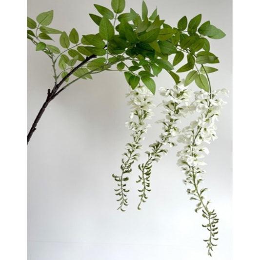 Large White Wisteria Spray Makur Interior