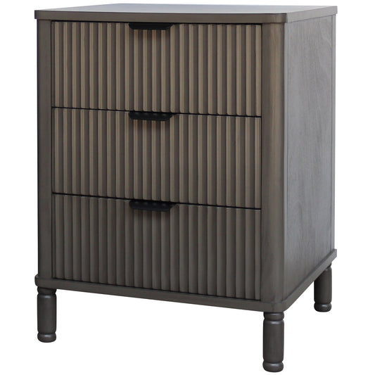 Reed Collection 3 Drawer Bedside Table