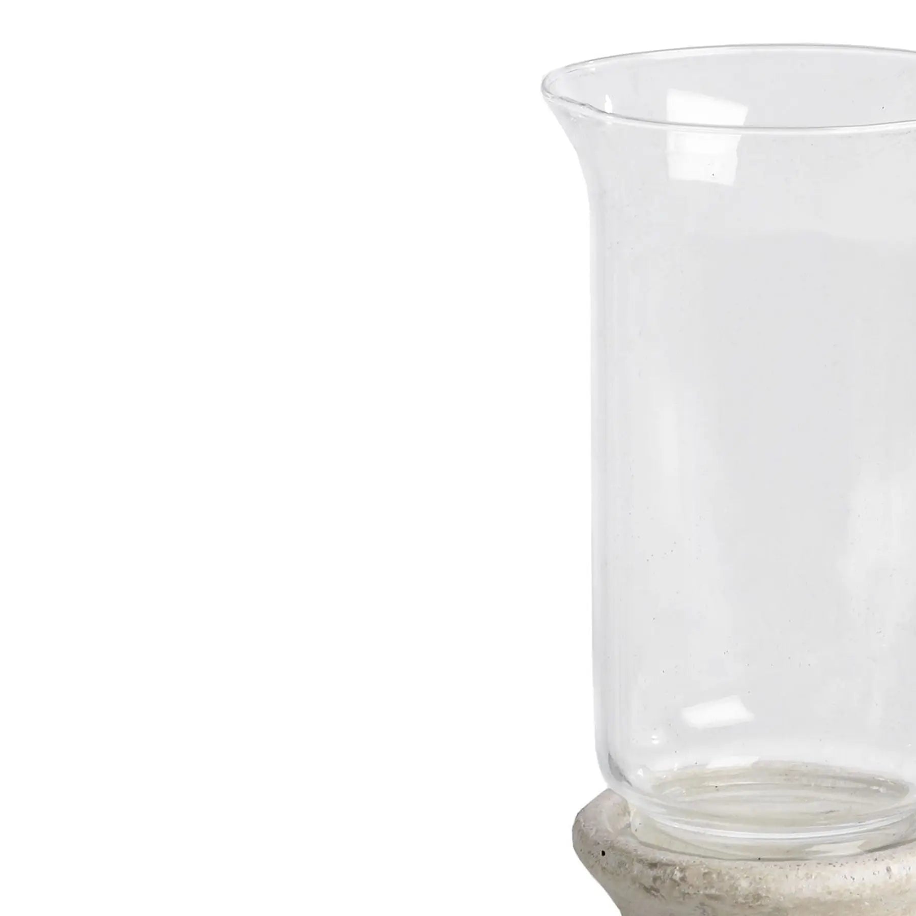 Stone Based Hurricane Lantern Makur Interior