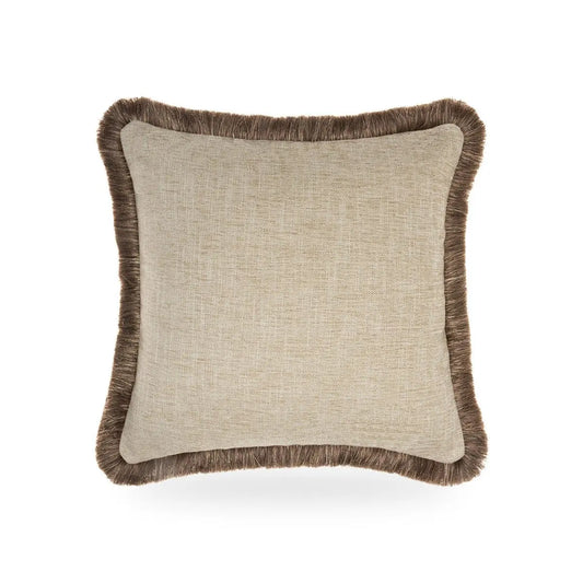 Almond Cushion with Clove Fringe Onacara