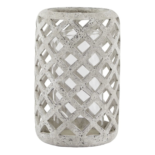 Stone Effect Hurricane Lantern